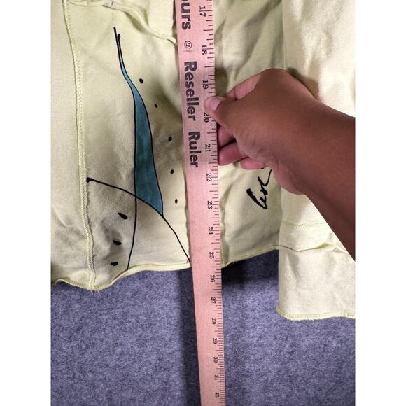 Expressions by Leslie Jacket Women‎ Large Green Artsy Wacky Art To Wear - Picture 4 of 6